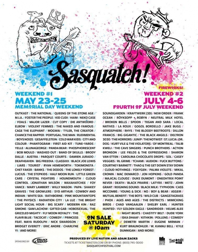 Sasquatch Festival 2014 Poster